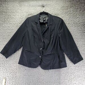 Lane Bryant Jacket Womens Size 20 Black Classic Style Stretch Cotton Blend Blaze